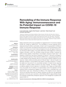 Remodeling of the Immune Response with Aging: Immunosenescence and Its Potential Impact on COVID-19 Immune Response