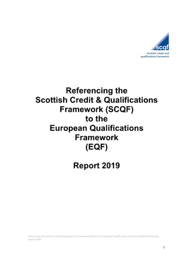 Referencing the Scottish Credit & Qualifications Framework (SCQF)