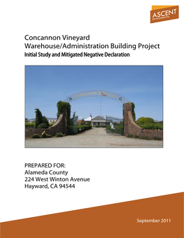 Concannon Vineyard Warehouse/Administration Building Project Initial Study and Mitigated Negative Declaration