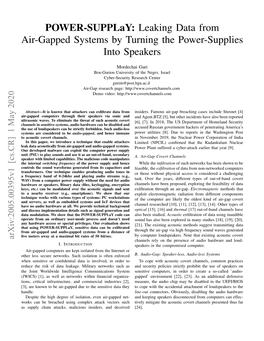 POWER-Supplay: Leaking Data from Air-Gapped Systems by Turning the Power-Supplies Into Speakers