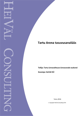 Tartu Arena Tasuvusanalüüs