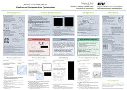 Randomized Derivative-Free Optimization Institute of Theoretical Computer Science Swiss Institute of Bioinformatics