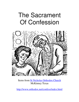 The Sacrament of Confession