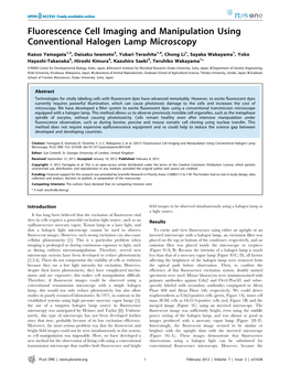 Fluorescence Cell Imaging and Manipulation Using Conventional Halogen Lamp Microscopy