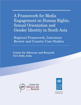 A Framework for Media Engagement on Human Rights, Sexual Orientation and Gender Identity in South Asia