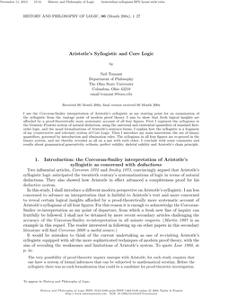 The Corcoran-Smiley Interpretation of Aristotle's Syllogistic As