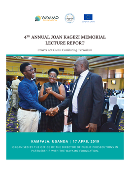 4Th Annual Joan Kagezi Memorial Lecture Report