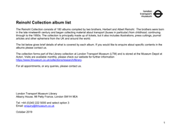 Reinohl Collection Album List