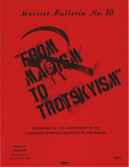FROM MAOISM to TROTSKYISM -Reprinted from WORKERS VANGUARD, No.1, October 1971