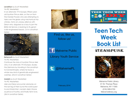 Teen Tech Week Book List