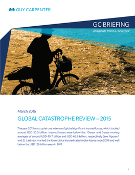 Global Catastrophe Review – 2015