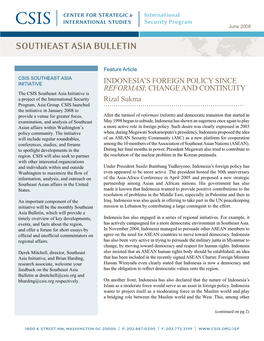 Southeast Asia Bulletin