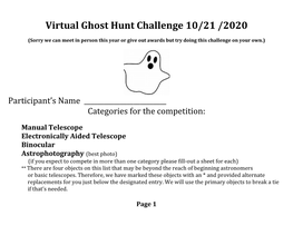 Ghost Hunt Challenge 2020