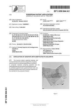 Exfoliation of Graphite with Deep Eutectic Solvents