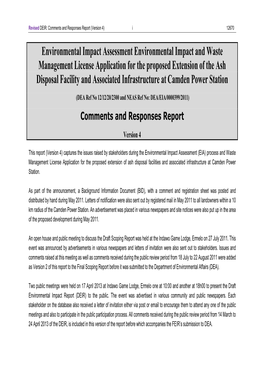 Environmental Impact Assessment Environmental Impact and Waste