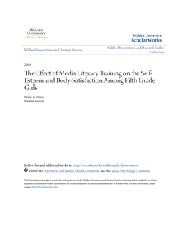 The Effect of Media Literacy Training on the Self-Esteem and Body-Satisfaction