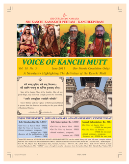 Voice of Kanchi Mutt