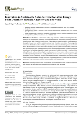 Innovation in Sustainable Solar-Powered Net-Zero Energy Solar Decathlon Houses: a Review and Showcase