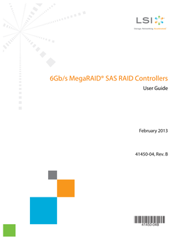 6Gb/S Megaraid SAS RAID Controllers User Guide February 2013