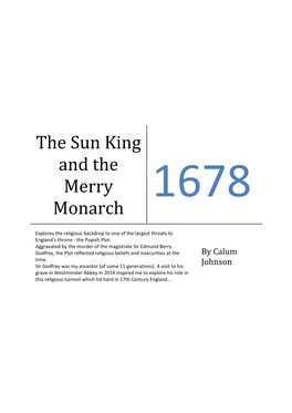 The Sun King and the Merry Monarch