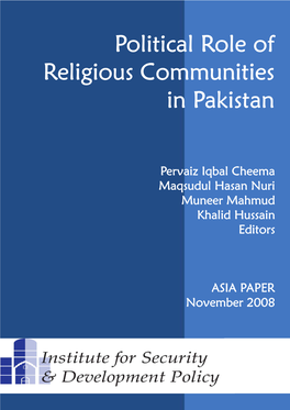 Political Role of Religious Communities in Pakistan