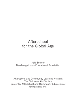 Afterschool for the Global Age