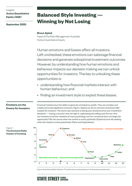 Balanced Style Investing — Winning by Not Losing September 2020