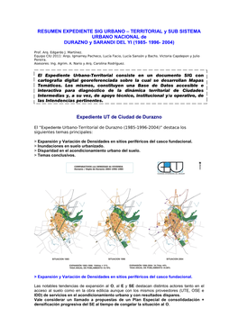 RESUMEN EXPEDIENTE URBANO- TERRITORIAL De