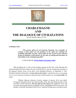 Charlemagne and the Dialogue of Civilizations