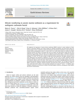 Silicate Weathering in Anoxic Marine Sediment As a Requirement for Authigenic Carbonate Burial T