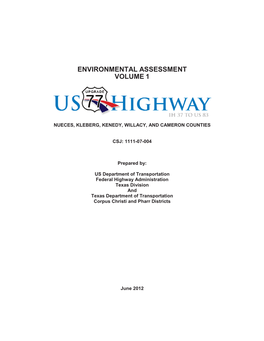 Environmental Assessment Volume 1