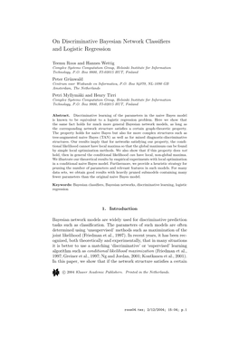 On Discriminative Bayesian Network Classifiers and Logistic Regression