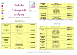 Liste Des Hébergements De Gâtine