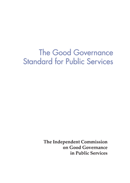 Good Governance Standard for Public Services