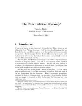 The New Political Economy