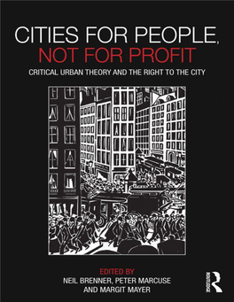 Cities for People, Not for Profit