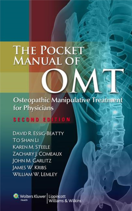 Pocket Manual of OMT: Osteopathic Manipulative Treatment for Physicians/Editor, Co-Author, David R
