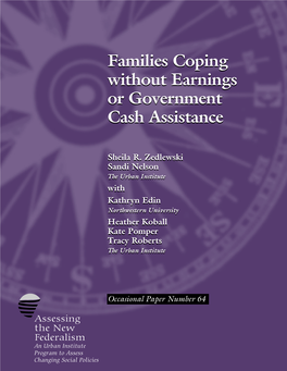 Families Coping Without Earnings Or Government Cash Assistance