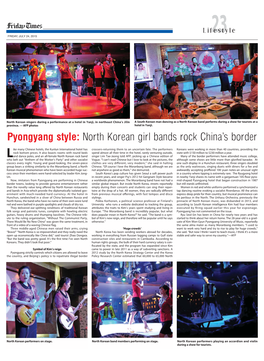 Pyongyang Style: North Korean Girl Bands Rock China's Border