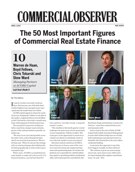 The 50 Most Important Figures of Commercial Real Estate Finance