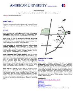 Campus Maps, American University