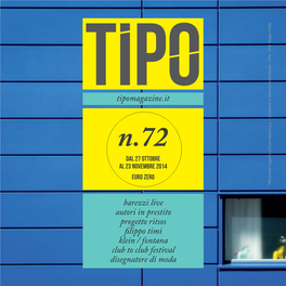 Tipomagazine.It Barezzi Live Autori in Prestito Progetto Ritsos Filippo Timi