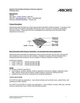 Arborite Postforming & General Purpose Laminate