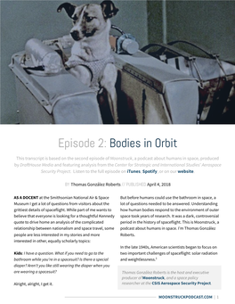 Episode 2: Bodies in Orbit