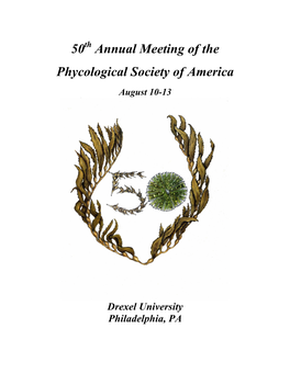 50 Annual Meeting of the Phycological Society of America