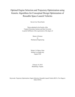 Optimal Engine Selection and Trajectory Optimization Using Genetic Algorithms for Conceptual Design Optimization of Reusable Space Launch Vehicles