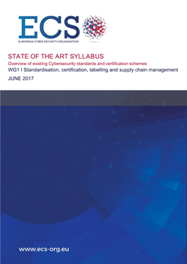 ECSO State of the Art Syllabus V1 ABOUT ECSO