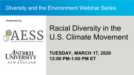 Racial Diversity in the U.S. Climate Movement