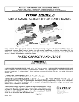 Titan Dico Model 6 Manual