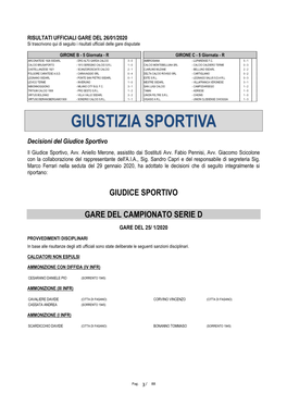 Giustizia Sportiva